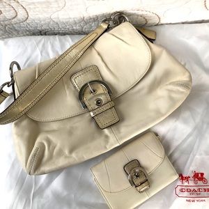 Matching coach purse and wallet